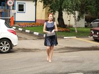 Feet - Toria - 2013-08-24 Redhead beauty in blue dress