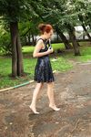 Feet - Toria - 2013-08-24 Redhead beauty in blue dress