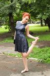 Feet - Toria - 2013-08-24 Redhead beauty in blue dress