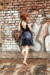Feet - Toria - 2013-08-24 Redhead beauty in blue dress