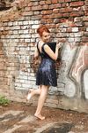 Feet - Toria - 2013-08-24 Redhead beauty in blue dress