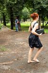 Feet - Toria - 2013-08-24 Redhead beauty in blue dress