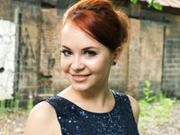 Feet - Toria - 2013-08-24 Redhead beauty in blue dress