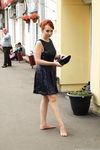Feet - Toria - 2013-08-24 Redhead beauty in blue dress