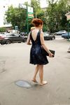 Feet - Toria - 2013-08-24 Redhead beauty in blue dress
