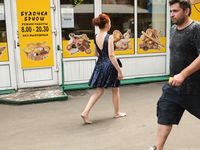 Feet - Toria - 2013-08-24 Redhead beauty in blue dress