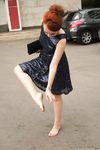 Feet - Toria - 2013-08-24 Redhead beauty in blue dress