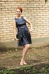 Feet - Toria - 2013-08-24 Redhead beauty in blue dress