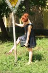 Feet - Toria - 2013-08-24 Redhead beauty in blue dress