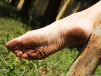 Feet - Toria - 2013-08-24 Redhead beauty in blue dress