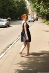 Feet - Toria - 2013-08-24 Redhead beauty in blue dress