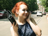 Feet - Toria - 2013-08-24 Redhead beauty in blue dress