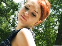 Feet - Toria - 2013-08-24 Redhead beauty in blue dress