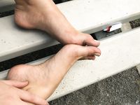 Feet - Toria - 2013-08-24 Redhead beauty in blue dress