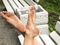 Feet - Toria - 2013-08-24 Redhead beauty in blue dress