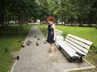 Feet - Toria - 2013-08-24 Redhead beauty in blue dress