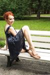 Feet - Toria - 2013-08-24 Redhead beauty in blue dress
