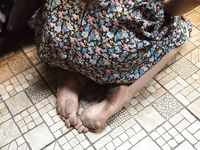 Feet - Valya A - 2016-02-28 A girl with plaited hair