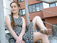 Feet - Valya A - 2016-02-28 A girl with plaited hair