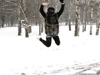 Feet - Victoria - 2013-06-12 Barefoot in deep fresh snow
