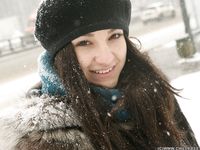 Feet - Victoria - 2013-06-12 Barefoot in deep fresh snow