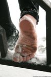 Feet - Victoria - 2013-06-12 Barefoot in deep fresh snow
