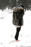 Feet - Victoria - 2013-06-12 Barefoot in deep fresh snow