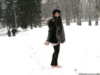 Feet - Victoria - 2013-06-12 Barefoot in deep fresh snow