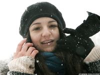 Feet - Victoria - 2013-06-12 Barefoot in deep fresh snow