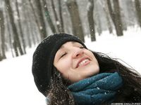 Feet - Victoria - 2013-06-12 Barefoot in deep fresh snow