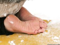 Feet - Victoria - 2013-06-12 Barefoot in deep fresh snow