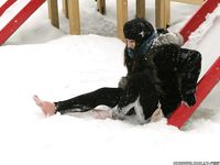 Feet - Victoria - 2013-06-12 Barefoot in deep fresh snow