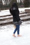 Feet - Victoria B - 2016-07-29 Barefoot in the snowy street