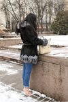 Feet - Victoria B - 2016-07-29 Barefoot in the snowy street