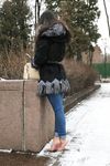 Feet - Victoria B - 2016-07-29 Barefoot in the snowy street