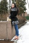 Feet - Victoria B - 2016-07-29 Barefoot in the snowy street