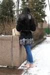 Feet - Victoria B - 2016-07-29 Barefoot in the snowy street