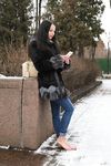 Feet - Victoria B - 2016-07-29 Barefoot in the snowy street