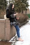 Feet - Victoria B - 2016-07-29 Barefoot in the snowy street