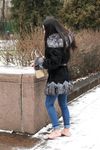 Feet - Victoria B - 2016-07-29 Barefoot in the snowy street