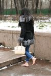 Feet - Victoria B - 2016-07-29 Barefoot in the snowy street