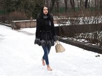 Feet - Victoria B - 2016-07-29 Barefoot in the snowy street