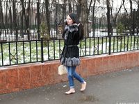 Feet - Victoria B - 2016-07-29 Barefoot in the snowy street