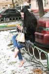 Feet - Victoria B - 2016-07-29 Barefoot in the snowy street