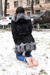 Feet - Victoria B - 2016-07-29 Barefoot in the snowy street