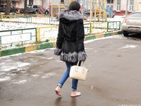 Feet - Victoria B - 2016-07-29 Barefoot in the snowy street
