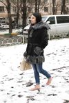 Feet - Victoria B - 2016-07-29 Barefoot in the snowy street