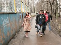 Feet - Viktoria - 2007-07-29 Barefoot home cleaning, spring slush and tender feet