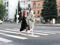 Feet - Zoya + Lera + Marisha - 2008-06-12 Barefoot ladies from Belarus