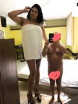 Tall huge girl with tiny man